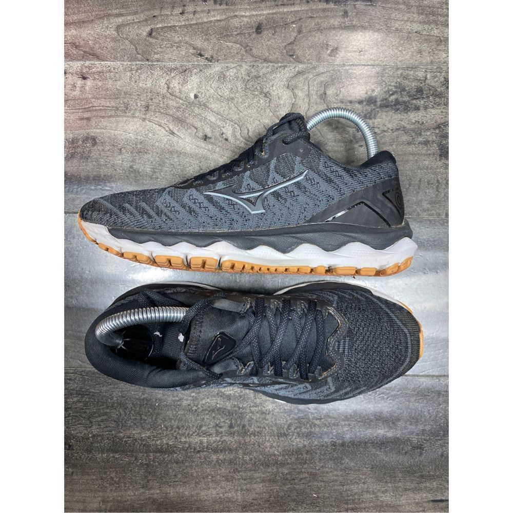 MIZUNO Waveknit 04 Women's Running Shoes Sneaker Size 7.5 Black 0220 J1GD202549